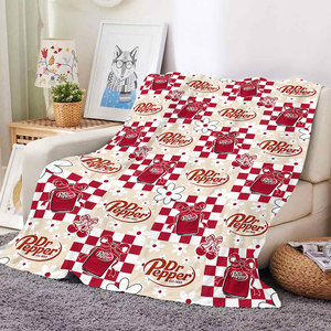 2026 Hot Selling Cute <strong>Soft</strong> Drink Pattern Fleece Blanket <strong>Super</strong> <strong>Soft</strong> Cozy Plush Flannel <strong>Throw</strong> for Bedding Decor Girls Gift - Product Image 4