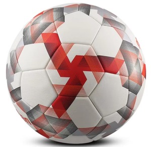Ballon de football thermocollé, couleur personnalisée, durable, pour sports d'équipe, entraînement professionnel, en cuir PU léger et écologique - Product Image 1