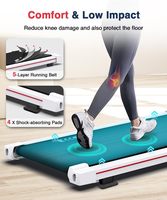 Tapis de course électrique portable 3 niveaux d'inclinaison, sans fil, avec moniteur de fréquence cardiaque, capacité maximale 120 kg – Offre Spéciale