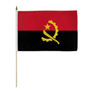 Ventes directes d'usine personnalisé 12*18 pouces drapeau de la main <span class=keywords><strong>Gola</strong></span> célébration nationale drapeau de la main de l'Angola - Product Image 2