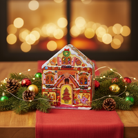 Boîte en métal attrayante JH pour biscuits, chocolats et jouets de Noël pour enfants