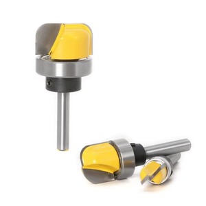 Fraise à queue en carbure pour le travail du bois, avec roulement, pour fraisage et sculpture, à coupe ascendante, à 6 et 8 mm de diamètre, en matériau L26 - Product Image 2