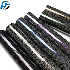 R pegatinas impermeable <span class=keywords><strong>gris</strong></span> encanto oro forjado fibra de carbono películas liberación de aire calcomanía coche <span class=keywords><strong>vinilo</strong></span> envoltura PET autoadhesivo Ca - Product Image 5