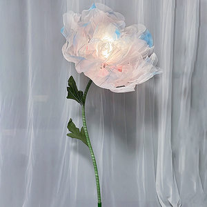 Decoración DE BODA Flor artificial Eléctrica Abrir y cerrar Cabeza grande movible <span class=keywords><strong>Flores</strong></span> de rosa de amapola gigante de alta calidad - Product Image 5