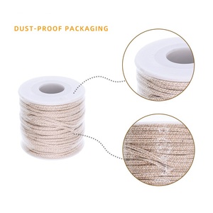 Mèche de bougie en coton tressé par taille, clip de base en métal <span class=keywords><strong>acajou</strong></span> mèche en bois de teck 2.5 dispositif de centrage outil - Product Image 2