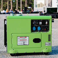Générateur diesel portable à cadre ouvert silencieux en veille 3KW 5KW 7KW 10KVA à faible bruit avec fil de cuivre torsadé 50/60Hz ATS pour usage domestique et extérieur