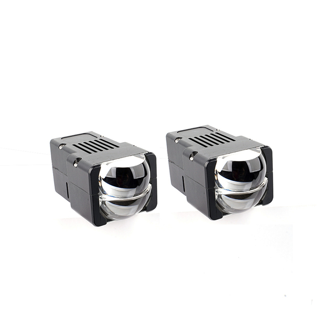 AES 1.5 Inch matrix Laser Led Projector Headlight 5500k with Brightness Automatic Flat Cut-off 35W 48W Square Blue Lens