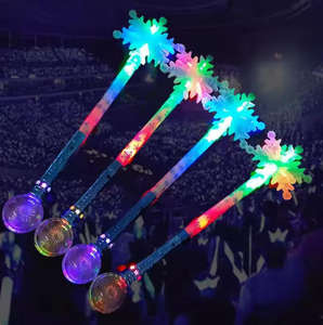 Baguette magique flocon de neige LED multicolore Luckykoo, jouet pour Halloween, bâton lumineux, baguette flocon de neige lumineuse pour enfants - Product Image 2