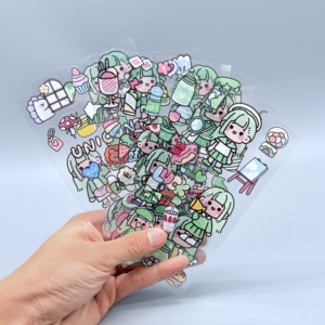 Kawaii Stationery Stickers Book for Kids Early Education Cute Cartoon Reusable Children's Stickers Perfect <strong>Gift</strong> Packaging <strong>Labels</strong> - Product Image 2