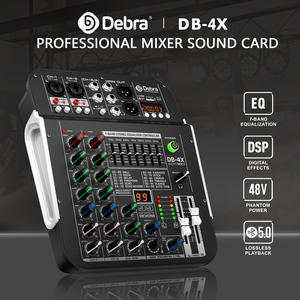 Debra Professional BT 4-Channel DB-4X Contrôleur DJ pour Podcast, Console de Mixage Audio Stéréo Webcaster, Voix Réglable 80Hz-12kHz - Product Image 1