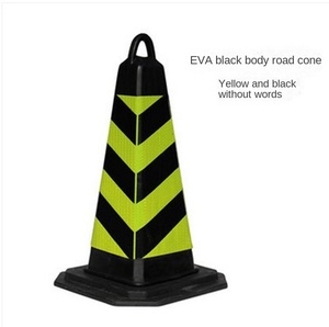 Nhà máy nóng bán EVA phản chiếu đường nón không có bãi đậu xe chướng ngại vật 70cm bọt vuông nhọn Ice Cream Cone tùy chỉnh - Product Image 4