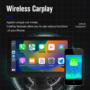 Système de navigation GPS sans fil avec écran tactile de 7 pouces, Carplay, Android Auto, WiFi double bande, MP3, BT, vidéo, aide au recul, cartes du monde entier - Product Image 2