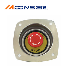 Soporte para interruptor de parada de emergencia MoonsEir de acero inoxidable, cabeza redonda, sin iluminación, para grupo electrógeno diésel - Product Image 4