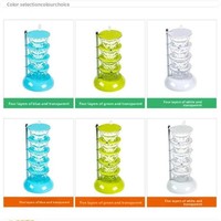 Vente directe d'usine étagère à épices verticale boîte d'assaisonnement Combo multi-couche étagère de rangement de cuisine salière boîte d'assaisonnement rotative