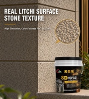 Revêtement liquide acrylique imperméable imitation granit pour murs extérieurs - Application par pulvérisation
