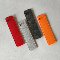 Mini trousse à crayons pliable, recyclable, réutilisable, écologique, faite à la main en feutre non tissé, fermeture à bouton, pour étudiants et usage professionnel