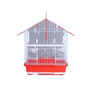 Stile moderno per pappagalli e piccioni Gabbia in metallo pieghevole con posatoi e scatole di cibo grande in ferro - Product Image 3