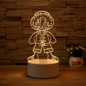 Hot Acryl 3d Led Lamp 7 Kleur Verandering Usb Illusie Nachtlampje Voor Thuis Indoor Decor Kids Speelgoed Geschenk Led Lamp Basis