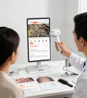 Escáner de Análisis de Piel Facial y Cuero Cabelludo 3D con IA, Sistema de Detección Inteligente con WiFi y Enchufe Europeo