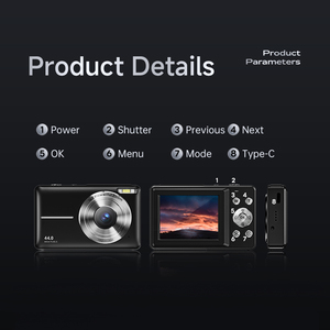 กล้องดิจิตอลพกพาขนาดกะทัดรัด HD สำหรับถ่ายภาพ อุปกรณ์ถ่ายภาพขนาดพกพา - Product Image 4