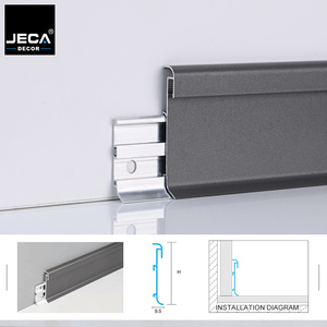 Échantillon gratuit JECA - Plinthe en aluminium à clipser |   Plinthe en aluminium 6063-T5 sans colle |   Installation facile et directement de l'usine - Product Image 3