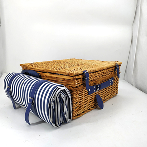 <span class=keywords><strong>Cesta</strong></span> de <span class=keywords><strong>Picnic</strong></span> Portátil Ecológica Willow para <span class=keywords><strong>6</strong></span> <span class=keywords><strong>Personas</strong></span>, con Mimbre y PP, para Camping y Almacenamiento de Alimentos, 50x45x22cm, Gran Venta - Product Image 6