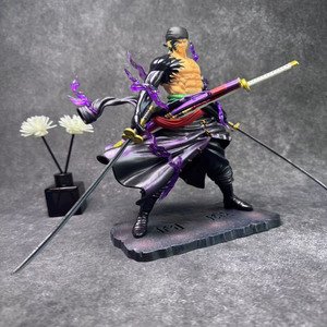 Anime One Pieced <span class=keywords><strong>Fugure</strong></span> doble hoja flujo Enma-s Zoro batalla modelo acción estatua PVC figura muñeca coleccionable niños juguete para regalo - Product Image 4