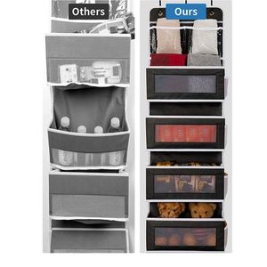 Wholesale Black 5-Shelf Over Door <b>Organization</b> <b>Storage</b> Hanging Closet Organizers With Side Pocket - Product Image 4