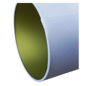 Düz beyaz görüntüde düğün el yapımı kapalı tasarım için Modern keten yuvarlak lamba gölge - Product Image 4