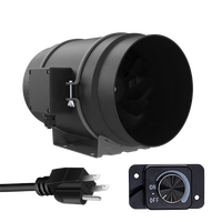 Ventilateur de gaine EC à haute température de 8 pouces 500 CFM, ventilateur de gaine RC avec moteur mural silencieux en ligne
