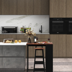 Juego de mesa de Bar de 3 piezas de estilo moderno DB, Material de acero inoxidable y hierro para el hogar, Hotel, fiesta, cocina, comedor, almacenamiento incluido - Product Image 5