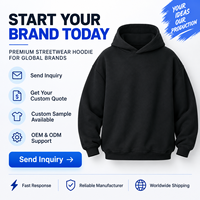 Sweat à capuche personnalisé avec logo, pour homme, 100% coton, épais, lourd, uni, surdimensionné, streetwear