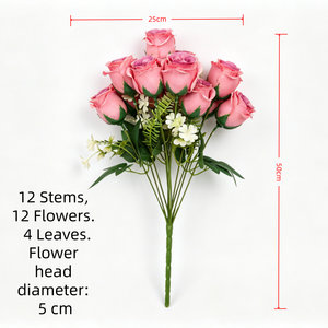 Expédition immédiate - <span class=keywords><strong>Bouquet</strong></span> <span class=keywords><strong>de</strong></span> fleurs artificielles <span class=keywords><strong>en</strong></span> soie réaliste, mini-rose impériale à 12 tiges, style nordique, livraison rapide <span class=keywords><strong>en</strong></span> <span class=keywords><strong>ligne</strong></span> pour Noël - Product Image 1