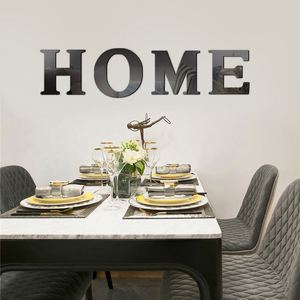 [Wholesale] 20cm Acrylic Mirror HOME Letters - 3D <b>Wall</b> <b>Stickers</b> for Living Room/Bedroom Modern Home <b>Decor</b> Decals - Product Image 6