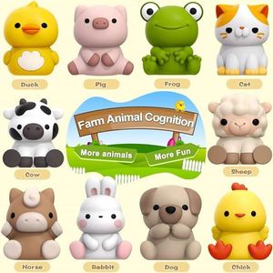 20 piezas de juguetes de animales de granja Montessori para contar, regalo de Navidad, cumpleaños, Pascua para bebés, niños y niñas - Product Image 2