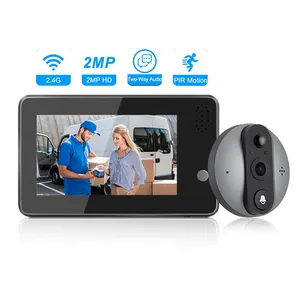 Timbre de vídeo inteligente Cámara WiFi inalámbrico 1080P HD Intercomunicador visual con timbre IP Bell alimentado por batería Tuya Smart Home