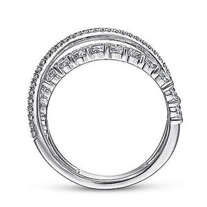 Anello F1790 in Oro Bianco con Diamante, Stile Romantico da Matrimonio per Donne, Taglio Brillante Rotondo, Diamante Naturale Colore G, Gioielleria - Product Image 4