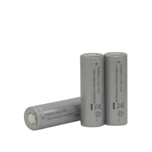 A+ Cell Rechargeable IFR 14430-500 3.2V Cylindrical Lithium Ion Energy Storage Battery for Toy Cars Made Lithium Iron Phosphate