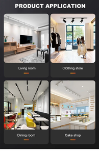 Efficacité légère élevée populaire 2 fils 3 fils 4 fils 25W 40W Ceilling de lumière de voie a mené le projecteur de rail de voie pour le centre commercial - Product Image 6