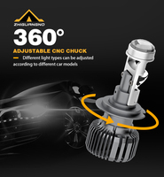 Phares LED tout-en-un Z40 H7 H8 H9 H11 9005 9006 Mini projecteur à lentille LED 6000K Température de couleur aluminium