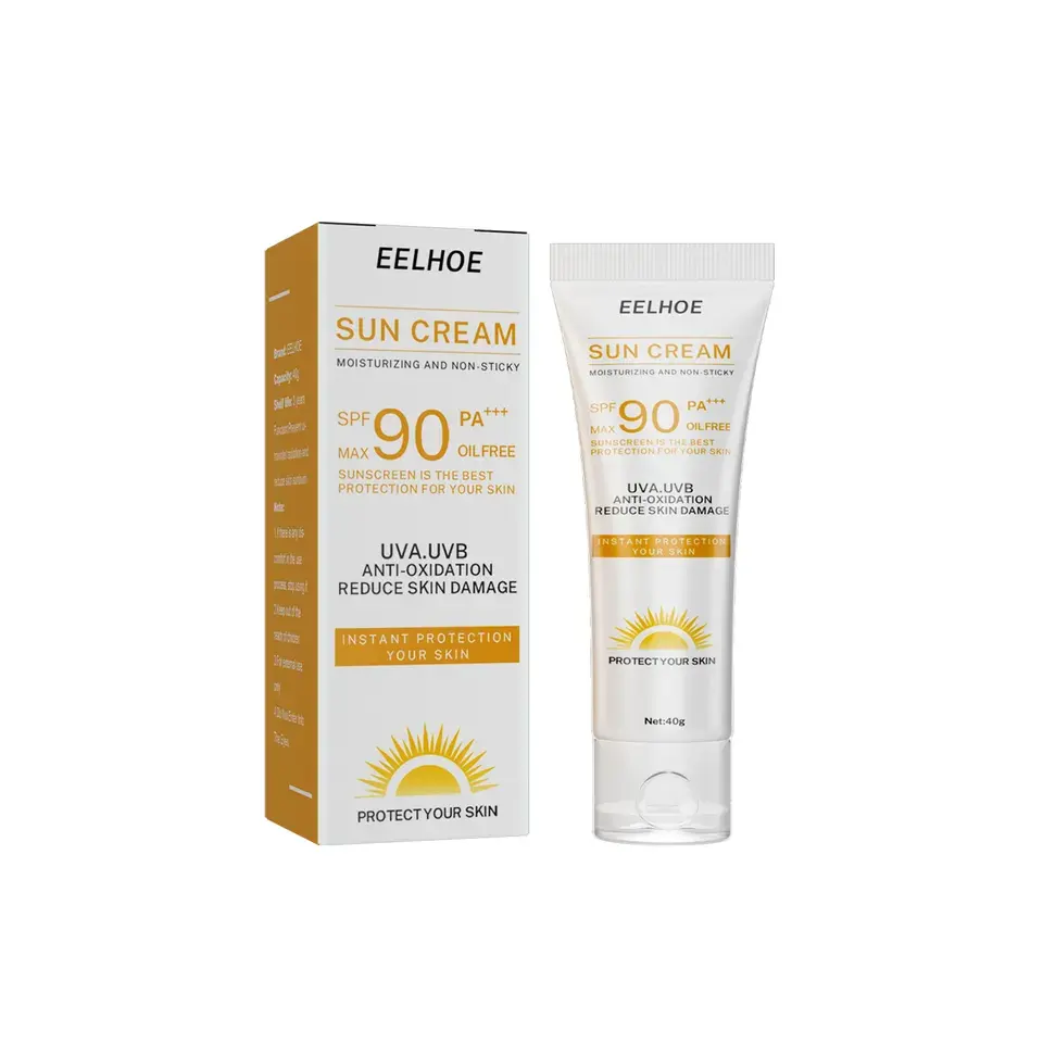 OEM SPF90 Pa+++ Sunblock Sunscreen Cream Oil Free Sun Protection Coverage Moisturizer Organic Sunscreen Cream for All Skin