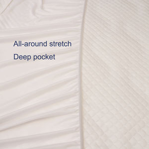 Protège-<span class=keywords><strong>matelas</strong></span> imperméable en polyester jacquard à couche d'air, 250 g/m², 100 % polyester, enduit TPU, jupe tricotée 80 g/m² - Product Image 3
