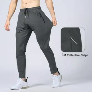 Joggers de haute qualité Stretch Quick Dry Pantalons de survêtement pour hommes avec impression de logo