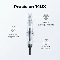 Aiguille de cartouche de tatouage Naturalness 14UX |   Cartouche PMU haute précision pour maquillage permanent et microblading