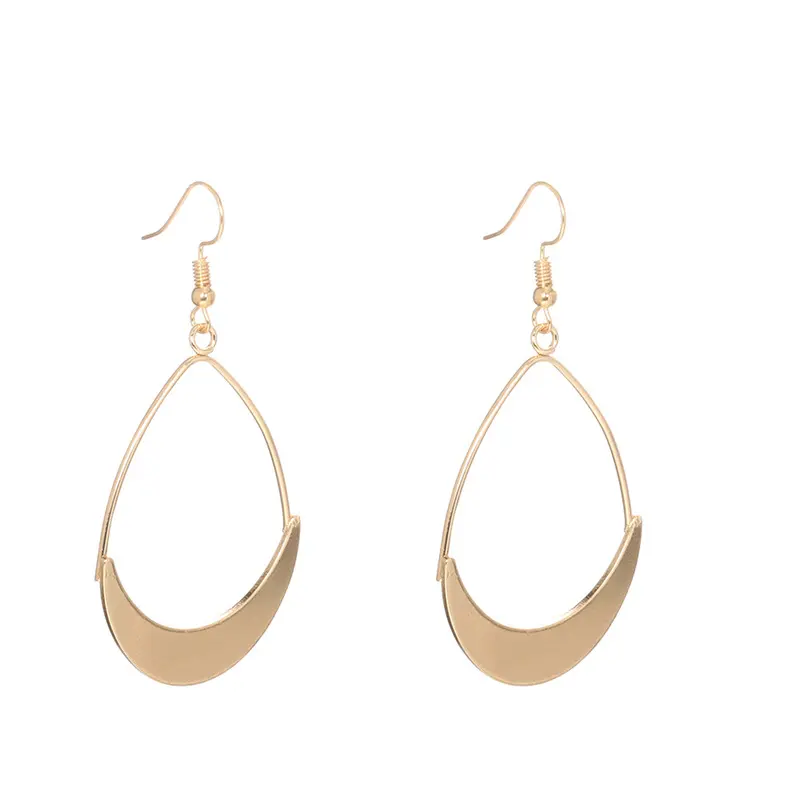 Women Girls Fashion Drop Earrings Simple Geometric Earring Hollow Design Personalized Earrings