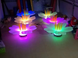 Decorazioni di scena su misura luce LED grande gonfiabile germogli di bambù colonna Blow Up illuminazione cono Tuck per la decorazione di eventi - Product Image 4
