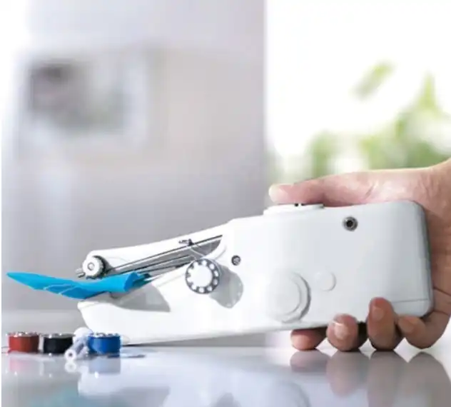 Home Travel Mini Portable Hand Held Single Stitch Fabric Sewing Machine  Cordless Hand Held Sewing Machine