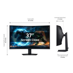 Moniteur de jeu incurvé 4K UHD 37 pouces pour Odyssey G7, 165 Hz, temps de réponse de 1 ms (GtG), VESA, DisplayHDR, résolution large, format 16:9 - Product Image 2