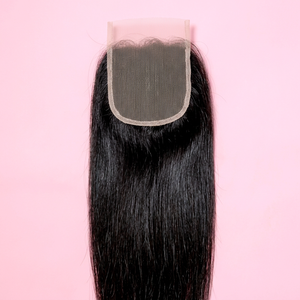 Cabello Humano Indio 100% Natural, Cierre Frontal, Cabello Virgen Remy Negro Natural, Super Doble Trama, 10-30 Pulgadas para Mujer - Product Image 1