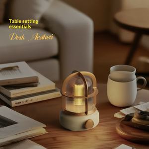 Lanterne portable avec interrupteur, <span class=keywords><strong>lampe</strong></span> de table LED <span class=keywords><strong>rechargeable</strong></span> moderne à lumière blanche chaude pour salon et extérieur - Product Image 2
